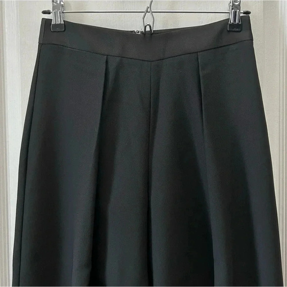 Topshop Wide Leg Pants High Waisted Cropped Pleated Palazzo Black Size 4 NWT - Picture 5 of 15